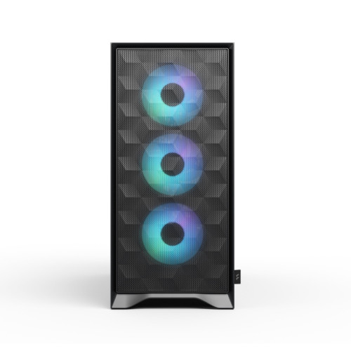 Корпус ПК без блока питания/ Case Fractal Design Pop 2 Air TG RGB, Midi-Tower, 3x120mm, 1xUSB-C + 1xUSB-A 3.2 ATX, mATX, mITX Black