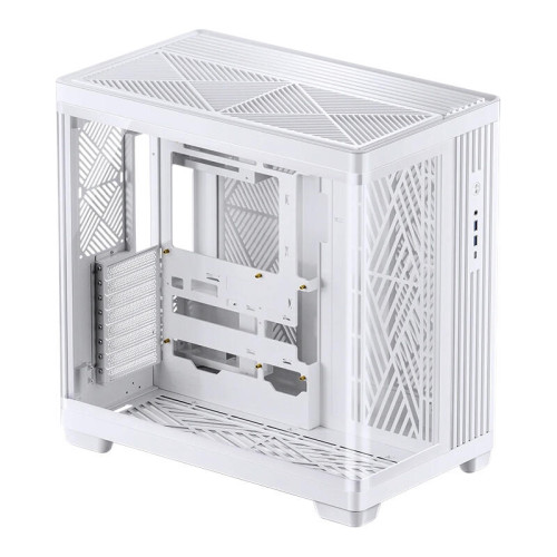 Корпус без блока питания/ Case JONSBO TK-4, Midi-Tower, TG, no fan, 2xUSB-A 3.0 + 1xUSB-C 3.2, ATX, mATX, mITX White