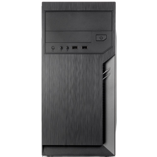 Корпус без блока питания/ Case Foxline FL-702, mATX, 1x5.25EXT, 1x3.5EXT, 2x3.5INT, 2xUSB2.0, HDA, w/o FAN, w/o PSU