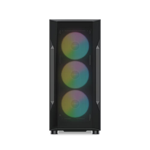 Корпус ПК без блока питания/ Case SAMA S40 Black, Midi-Tower, TG, 4x120mm ARGB, 2xUSB 3.0 + 1xUSB 3.1 Type-C, ATX, mATX, mITX Black