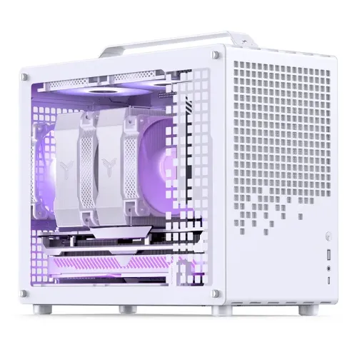 Корпус без блока питания/ Case JONSBO Z20, Mini-Tower, TG, no fan, 1xUSB-A 3.2 + 1xUSB-C 3.2, mATX, mITX White