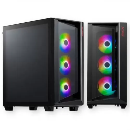 Корпус XPG CRUISER Black [CRUISERST-BKCWW] (Midi-Tower, черный, TG, 120mm ARGB fan*3)