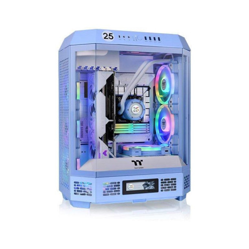 Корпус Thermaltake The Tower 600 Hydrangea голубой ATX 13x120mm 9x140mm 4xUSB3.0 audio bott PSU [CA-1Z1-00MFWN-00]