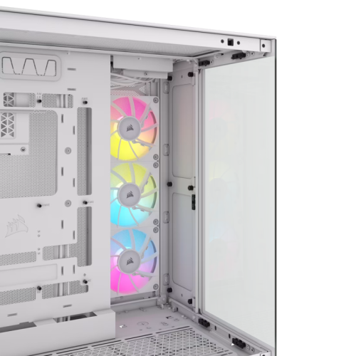 Корпус без блока питания/ Case Corsair iCUE LINK 6500X RGB, Midi-Tower, TG, 3x120mm RGB, 4xUSB-A 3.2, 1xUSB 3.2 Type-C, E-ATX, ATX, mATX, mITX White
