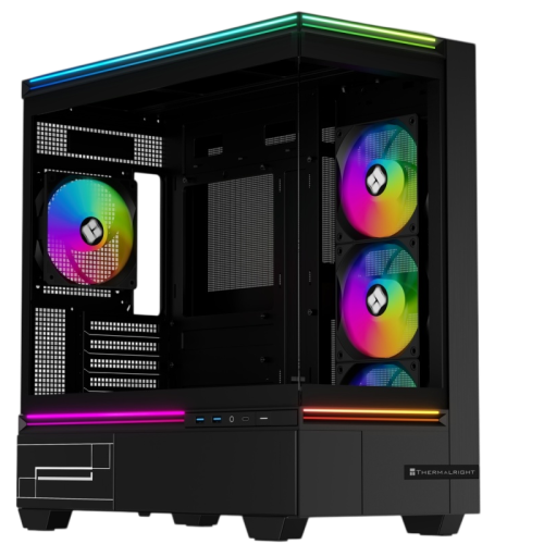 Корпус без блока питания/ Case Thermalright M10 FAN4-C, Mini-Tower, TG, 4x120mm ARGB, 2xUSB-A 3.0, 1xUSB Type-C, mATX, mITX Black