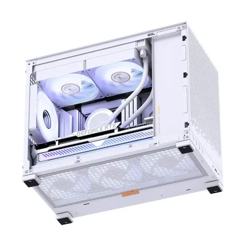 Корпус без блока питания/ Case JONSBO D32 STD, Mini-Tower, TG, no fan, 1xUSB-A 3.0 + 1xUSB-C 3.1, mATX, mITX White