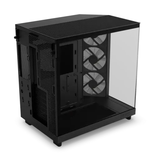 Корпус без блока питания/ Case NZXT H6 Flow RGB (2023), Midi-Tower, TG, 3x120mm RGB, 2xUSB-A 3.2 + 1xUSB-C 3.2, ATX, mATX, mITX Black