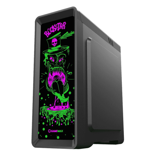 Компьютерный корпус, без блока питания ATX/ Gamemax RockStar 1 ATX case, black, w/o PSU, w/1xUSB3.0+1xUSB2.0, w/1x12cm ARGB GMX-12-CBB rear fan