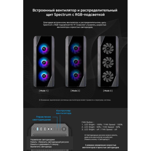 Корпус Zalman N5 TF черный ATX 5x120mm 2xUSB2.0 1xUSB3.0 audio bott PSU [N5 TF BLACK]