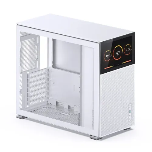 Корпус без блока питания/ Case JONSBO D41 MESH SCREEN, Midi-Tower, TG, no fan, 1xUSB-A 3.2 + 1xUSB-C 3.2, ATX, mATX White