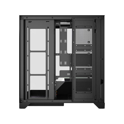 Корпус без блока питания/ Case HSPD F550, Mid Tower, Black, TG, 0.7 SPCC, no fans ATX, mATX, mITX 185/420/200mm 3x2.5