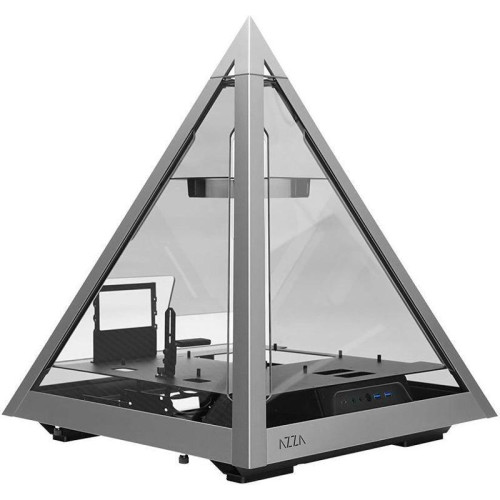 Корпус Azza Pyramid L черный/серебристый ATX 6x120mm 2xUSB3.0 audio bott PSU [CSAZ-804L PYRAMID]