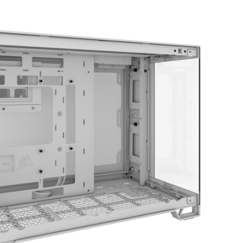 Корпус без блока питания/ Case Corsair 2500X Airflow, Midi-Tower, TG, no fan, 2xUSB-A 3.2, 1xUSB 3.2 Type-C, mATX, mITX White