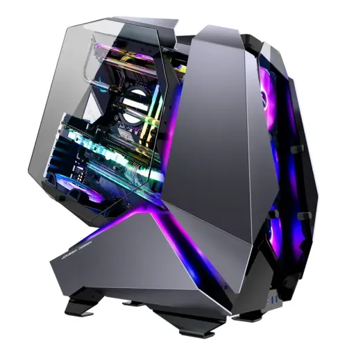 Корпус без блока питания/ Case JONSBO MOD-5, Full-Tower, TG, no fans, 2xUSB-A 3.0 + 1xUSB-C 3.2, ATX, mATX, mITX Gray