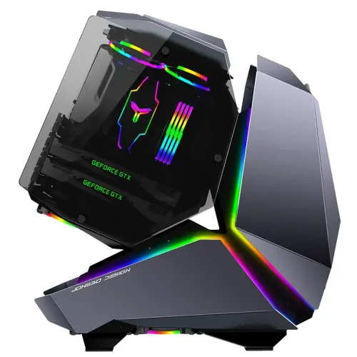Корпус без блока питания/ Case JONSBO MOD-5, Full-Tower, TG, no fans, 2xUSB-A 3.0 + 1xUSB-C 3.2, ATX, mATX, mITX Gray