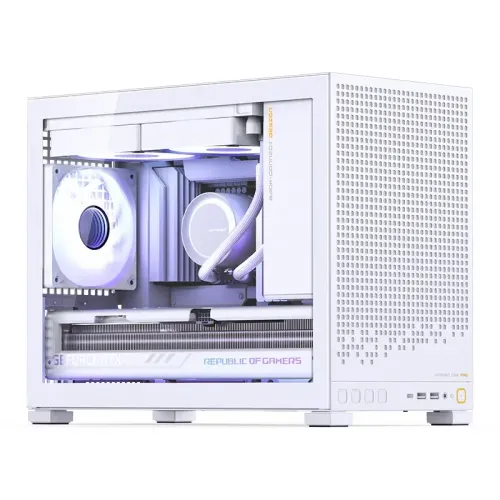 Корпус без блока питания/ Case JONSBO D32 PRO, Mini-Tower, TG, no fan, 2xUSB-A 3.2 + 1xUSB-C 3.2, mATX, mDTX, mITX White