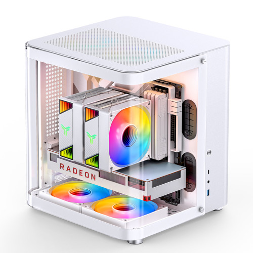 Корпус без блока питания/ Корпус JONSBO TK-1 White MATX без БП, mini-ITX, micro-ATX, ATX, белый