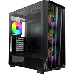 Корпус Montech X5 черный без БП ATX 4x120mm 1xUSB2.0 1xUSB3.0 audio bott PSU