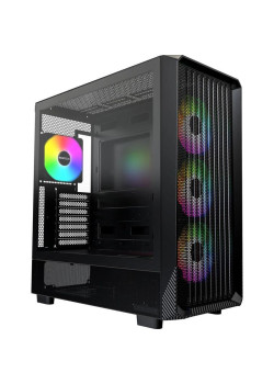 Корпус Montech X5 черный без БП ATX 4x120mm 1xUSB2.0 1xUSB3.0 audio bott PSU