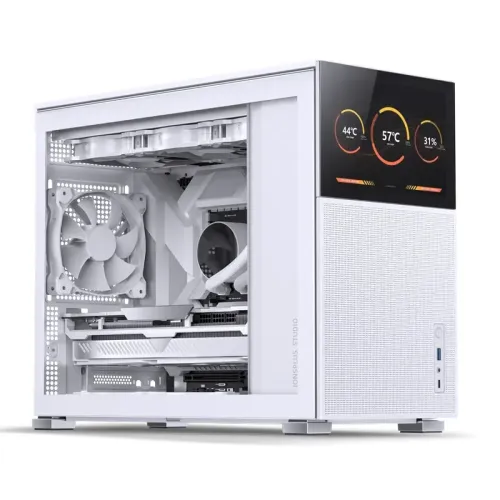 Корпус без блока питания/ Case JONSBO D31 MESH SCREEN, Mini-Tower, TG, no fans, 1xUSB-A 3.0 + 1xUSB-C 3.2, mATX, mDTX, mITX White