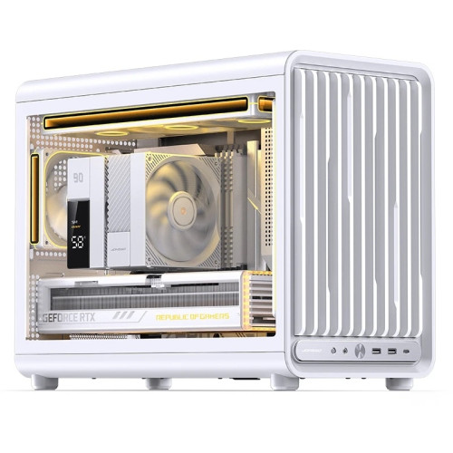 Корпус без блока питания/ Case JONSBO D33, Mini-Tower, TG, no fan, 2xUSB-A 3.0 + 1xUSB-C 3.2, mATX, mITX White