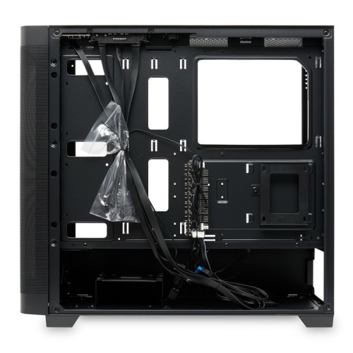 Корпус без блока питания/ Case HSPD M740, Mesh Mid Tower, Black, TG, 0.6 SPCC, no fans, E-ATX, ATX, mATX, mITX, 170/400/200mm, 4x2.5