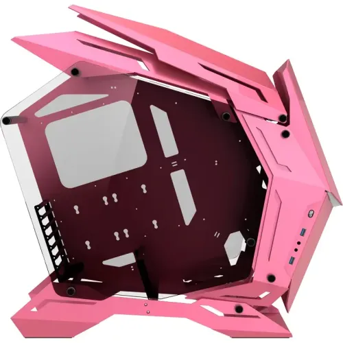 Корпус без блока питания/ Case JONSBO MOD-3, Full-Tower, TG, no fans, 2xUSB-A 3.0, EATX, ATX, mATX, mITX Pink