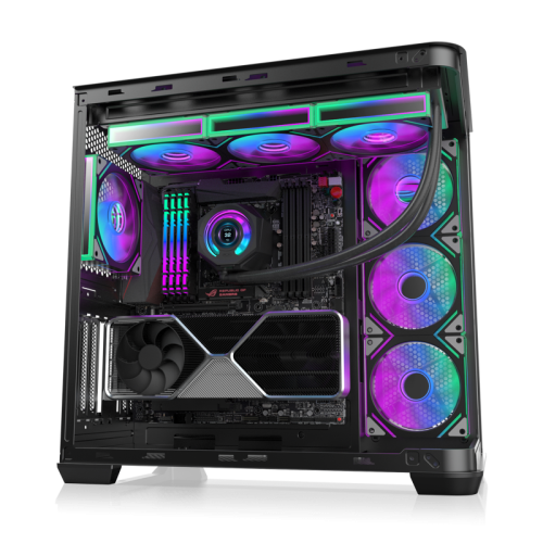 Корпус без блока питания/ Case Raijintek ATREUS BT7, Midi-Tower, TG, 7x120mm ARGB, 2xUSB-A 3.0 + 1xUSB Type-C , E-ATX, ATX, mATX, mITX Black
