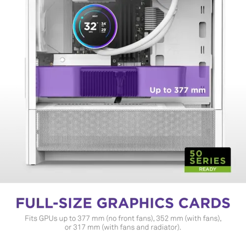Корпус без блока питания/ Case NZXT H3 Flow (2025), Midi-Tower, TG, 1x120mm, 1xUSB-A 3.2 + 1xUSB-C 3.2, mATX, mITX White