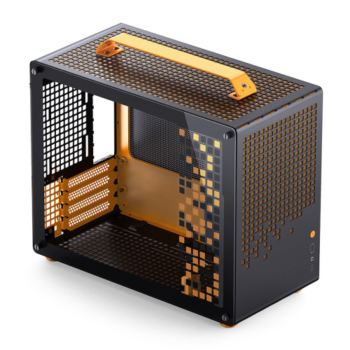 Корпус без блока питания/ Корпус JONSBO Jonsplus Z20 Orange/Black MATX без БП, боковая панель из закаленного стекла, mini-ITX, micro-ATX, черно-оранжевый