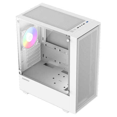 Компьютерный корпус mATX, без блока питания/ Gamemax STORM WH mATX case, white, w/o psu, w/1xUSB3.0+2xUSB2.0, Combo Audio, w/1x12cm FRGB rear fan (FN-AF12X)