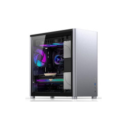 Корпус компьютерный ATX/ JONSBO D40 Silver TG, ATX case, 1xU3.0+1xType-C, Combo Audio, 1.5mm aluminium +metal
