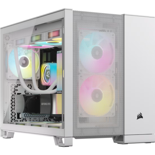 Корпус без блока питания/ Case Corsair 2500D Airflow, Midi-Tower, TG, no fan, 2xUSB-A 3.2, 1xUSB 3.2 Type-C, mATX, mITX Black