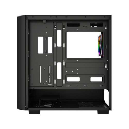 Корпус без блока питания/ Case HSPD F760, Mid Tower, Black, TG, 0.5 SPCC, 4x120mm ARGB E-ATX, ATX, mATX, mITX 165/420/200mm 2x2.5