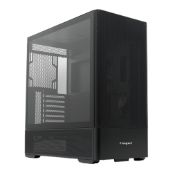 Корпус без блока питания/ Case HSPD M712, Mesh Mid Tower, Black, TG, 0.6 SPCC, no fans, E-ATX, ATX, mATX, mITX, 175/410/160mm, 2x2.5