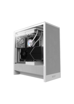 Корпус ПК без блока питания/ Case NZXT H5 Flow (2024), Midi-Tower, TG, 1x120mm, 1xUSB-A 3.2 + 1xUSB-C 3.2, E-ATX, ATX, mATX, mITX White