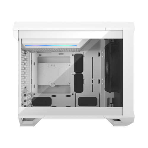 Корпус ПК без блока питания/ Case Fractal Design Torrent Nano TG Clear Tint, Mini-Tower, 1x180mm, 2xUSB-A 3.0 + 1xUSB 3.2 Type-C, mDTX, mITX White