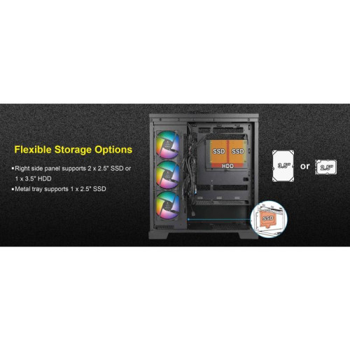 Корпус Azza COVE черный ATX 6x120mm 2x140mm 1xUSB2.0 1xUSB3.0 audio bott PSU [CSAZ-570B COVE]