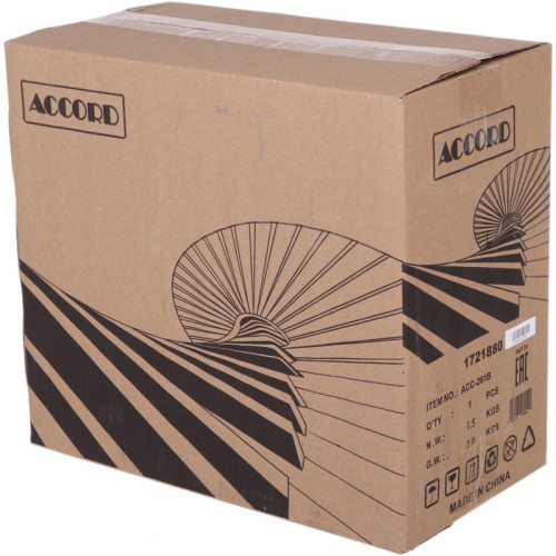 Корпус Accord ACC-261B черный mATX 2x80mm 3x92mm 2x120mm 2xUSB2.0 1xUSB3.0 audio [ACC-261B]