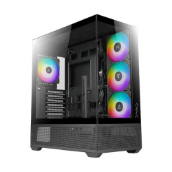 Корпус Azza TIARA черный без БП ATX 4x120mm 2xUSB3.0 1xUSB3.1 audio bott PSU
