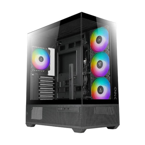 Корпус Azza TIARA черный без БП ATX 4x120mm 2xUSB3.0 1xUSB3.1 audio bott PSU