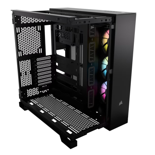 Корпус без блока питания/ Case Corsair iCUE LINK 6500X RGB, Midi-Tower, TG, 3x120mm RGB, 4xUSB-A 3.2, 1xUSB 3.2 Type-C, E-ATX, ATX, mATX, mITX Black