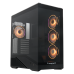 Корпус без блока питания/ Case HSPD F711, Panoramic Full Tower, Black, TG, 0.7 SPCC, 4x120mm ARGB (FN027) ATX, mATX, mITX 190/420/280mm 2x2.5
