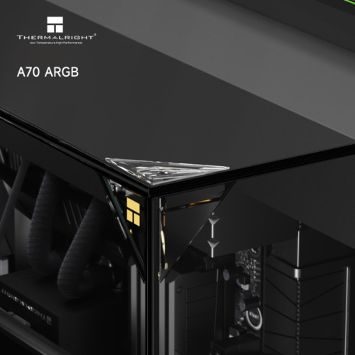 Корпус без блока питания/ Case Thermalright A70 FAN5-C, Midi-Tower, TG, 5x120mm ARGB, 2xUSB-A 3.0, 1xUSB Type-C, ATX, mATX, mITX Black
