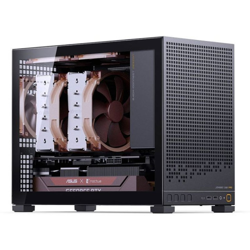 Корпус без блока питания/ Jonsbo D32 PRO BLACK, Mini-Tower , no fans, mATX, mITX,  2xUSB3.2 Gen1 Type-A, 1xUSB3.2 Gen 2 Type-C, 1xAUDIO, 1xMIC