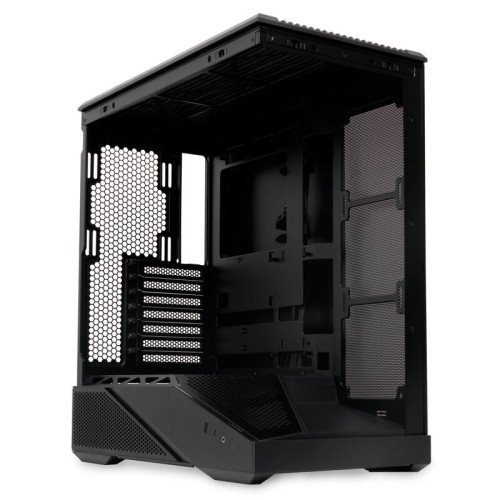 Корпус без блока питания/ Case HSPD F711, Panoramic Full Tower, Black, TG, 0.7 SPCC, no fans ATX, mATX, mITX 190/420/280mm 2x2.5 Корпус без блока питания/ Case HSPD F711, Panoramic Full Tower, Black, TG, 0.7 SPCC, no fans ATX, mATX, mITX 190/420/280mm 2x2.5