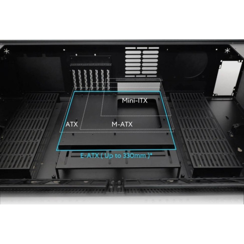 Корпус Lian-Li DK07X черный E-ATX 10x120mm 3x140mm 2xUSB3.0 audio bott PSU [G99.DK07X.10RU]