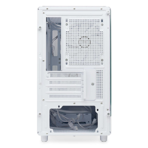 Корпус без блока питания/ HSPD M310, Mesh Mini-tower, White, TG, 0.4 SPCC, 3x120mm ARGB mATX, mITX 180/280/160mm 1x2.5