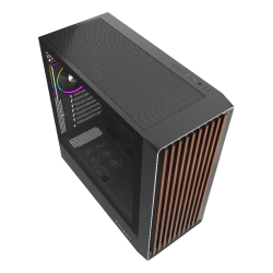 Корпус без блока питания/ Case HSPD F760, Mid Tower, Black, TG, 0.5 SPCC, 4x120mm ARGB E-ATX, ATX, mATX, mITX 165/420/200mm 2x2.5