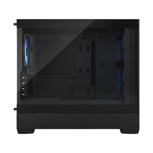 Корпус ПК без блока питания/ Case Fractal Design Pop Mini Air RGB TG Clear Tint, Mini-Tower, 3x120mm RGB, 2xUSB-A 3.2 mATX, mITX Black